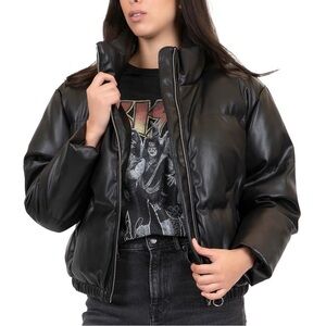 CoffeeShop NWOT Black Faux Leather Jacket